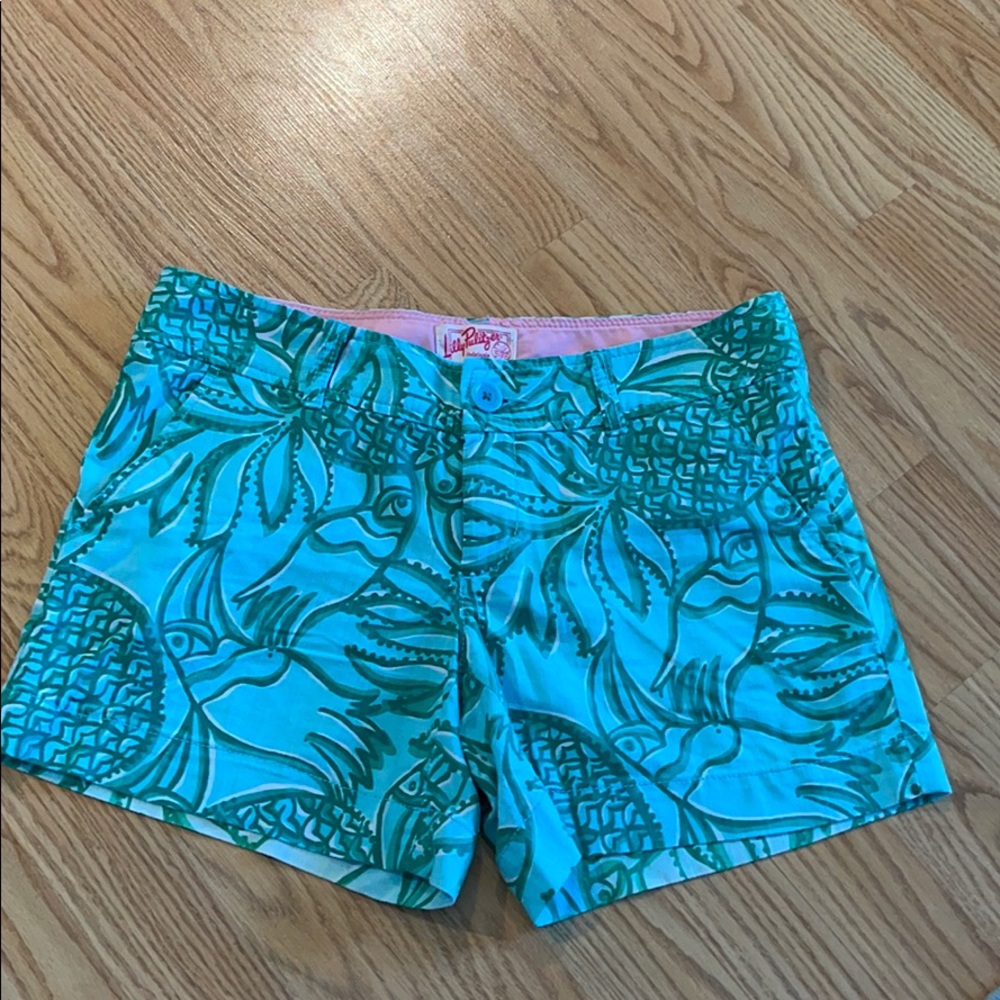 Lilly Pulitzer Callahan short size 4 Blue/Green